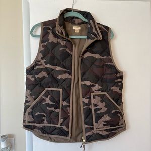 JCrew Camo Puffer Vest
